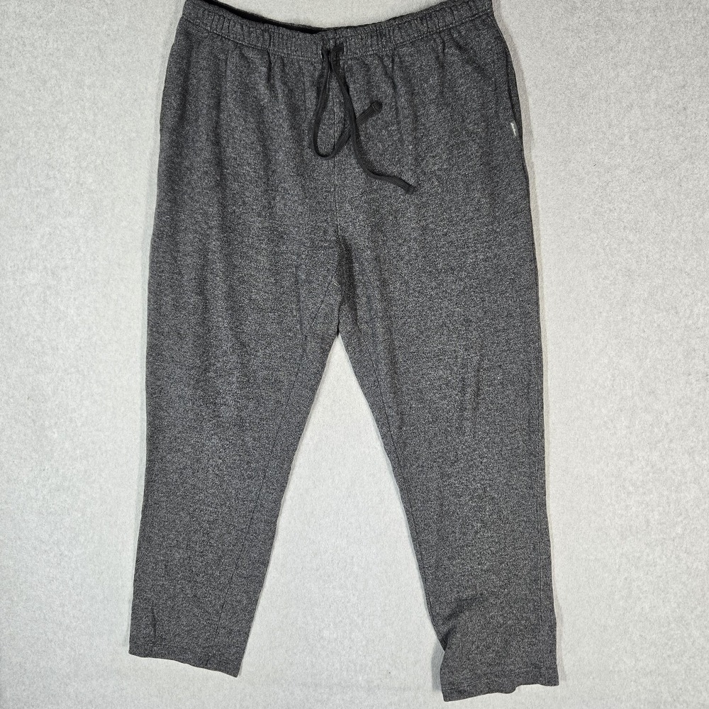Eddie Bauer Men Pants XL Gray Sweatpants Lounge Drawstring 29" Inseam Logo